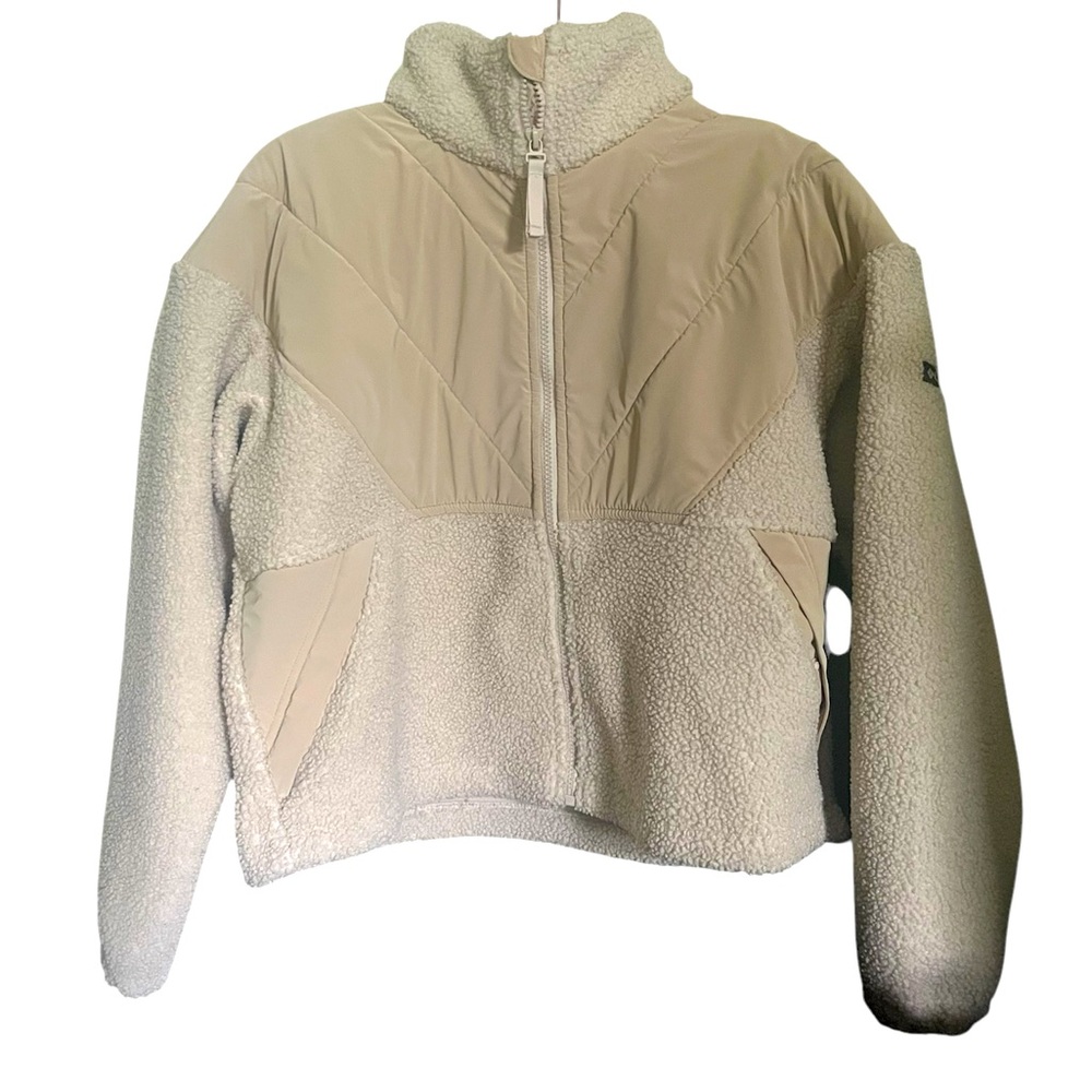 Women's Cream Sherpa Jacket. Size M